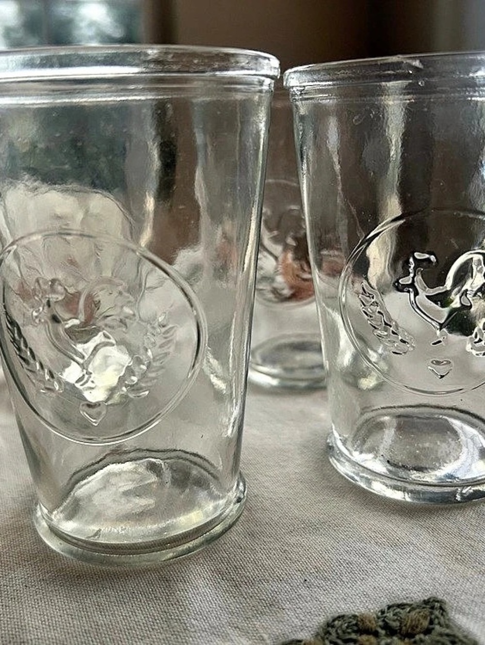 Libbey Farm to Table Rooster Tumbler Clear Glasses Set of 4